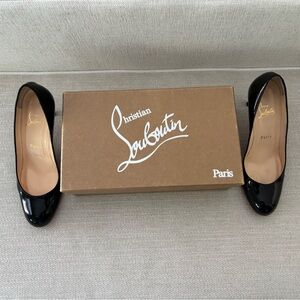 Christian Louboutin Black Simple Pump 70 Patent Calf